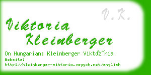 viktoria kleinberger business card